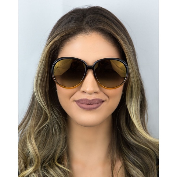 GIVENCHY GV7180/S GLNJL BROWN/YELLOW GRADIENT BROWN FLASH ROUND SUNGLASSES. 61mm - Picture 3 of 13